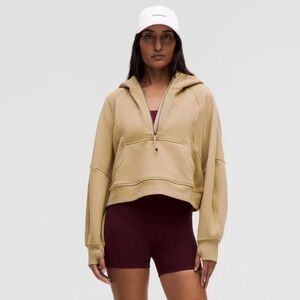 Lululemon tan half zip hoodie